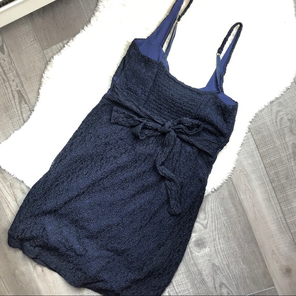 Free People Navy Black Lace Dress Stretchy M - Picture 8 of 8